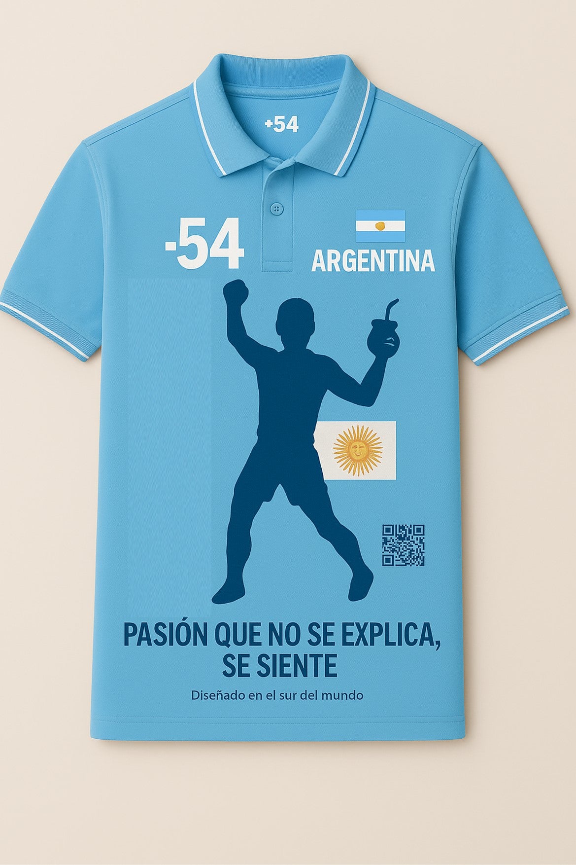 Argentina en el corazón – Polo con Estilo Cultural | 100% Algodón