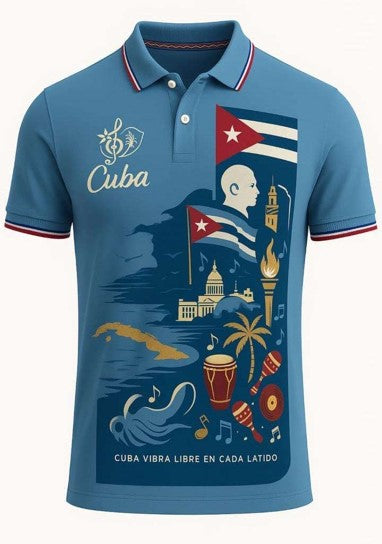 Cuba en la Piel – Polo con Estilo Cultural | 100% Algodón