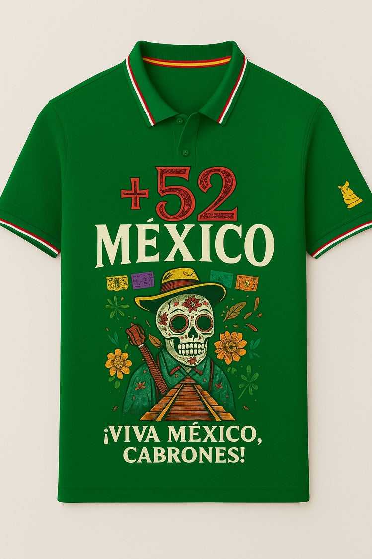 México en la Piel – Polo con Estilo Cultural | 100% Algodón