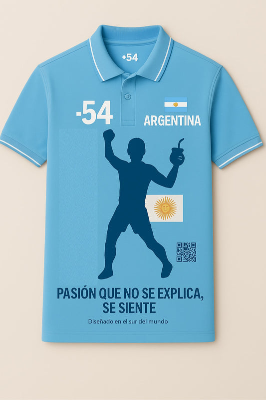 Argentina en el corazón – Polo con Estilo Cultural | 100% Algodón