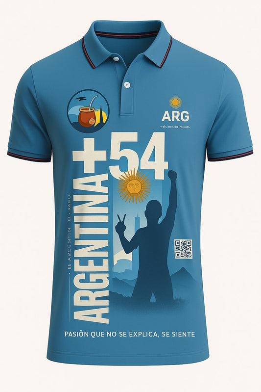 Argentina en la Piel – Polo con Estilo Cultural | 100% Algodón