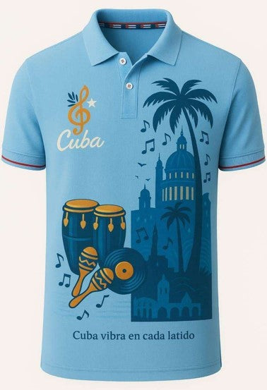 Cuba en el corazón – Polo con Estilo Cultural | 100% Algodón