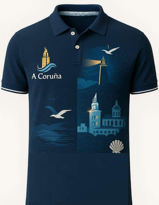 La Coruña en el corazón– Polo con Estilo Cultural | 100% Algodón