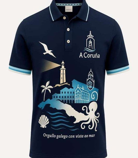 La Coruña en la Piel – Polo con Estilo Cultural | 100% Algodón