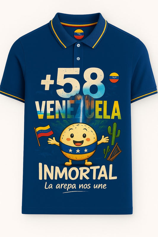 Venezuela en la Piel – Polo con Estilo Cultural | 100% Algodón