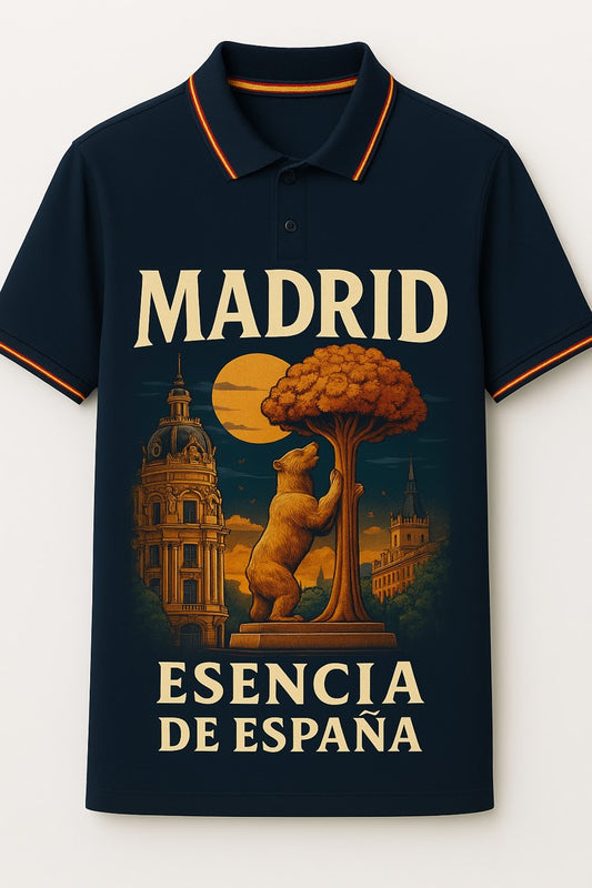 Madrid en el corazón – Polo con Estilo Cultural | 100% Algodón