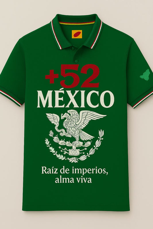 México en el corazón – Polo con Estilo Cultural | 100% Algodón