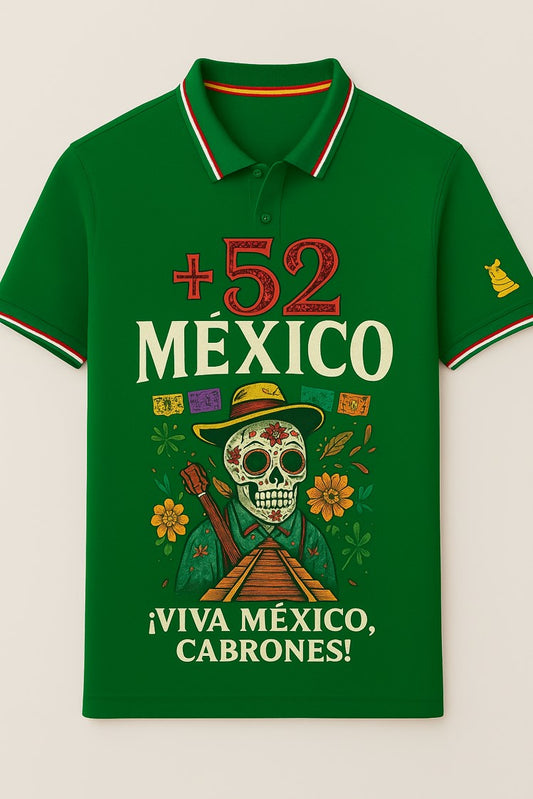 México en la Piel – Polo con Estilo Cultural | 100% Algodón