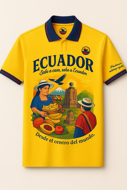Ecuador en la Piel – Polo con Estilo Cultural | 100% Algodón